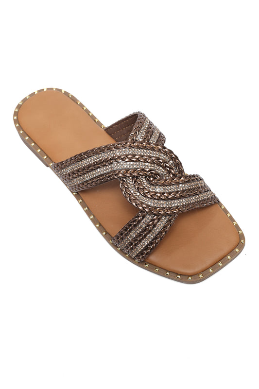 CRYSTAL KNOT SLIDE-BRONZE