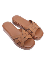 SOPHISTICATED BLISS SLIDES-CAMEL
