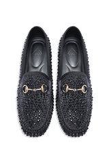 ASTORIA CRYSTAL HORSEBIT LOAFER-BLACK