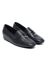 SIENNA WOVEN RING LOAFER-BLACK