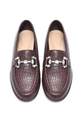 KENSINGTON CROC JEWEL LOAFER-COFFEE