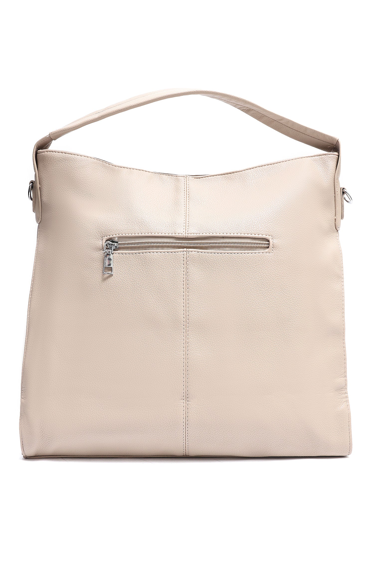 STUDDED SHOULDER BAG-BEIGE