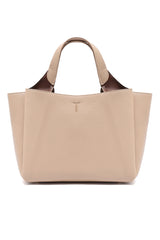 T-CHARM STRUCTURED TOTE BAG-BEIGE