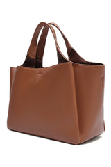 T-CHARM STRUCTURED TOTE BAG-BROWN