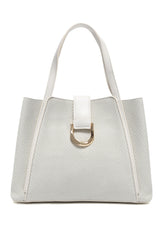 D-RING TEXTURED TOTE BAG-OFFWHITE