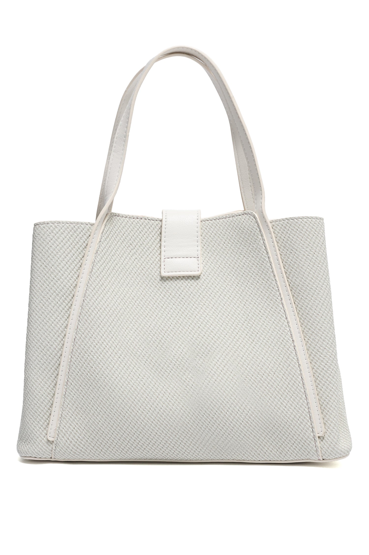 D-RING TEXTURED TOTE BAG-OFFWHITE