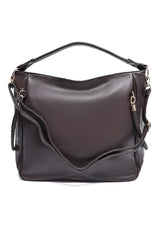 BRAIDED STRAP HOBO BAG-COFFEE