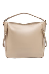 BRAIDED STRAP HOBO BAG-BEIGE