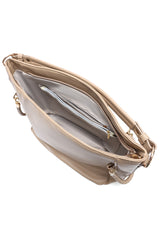 BRAIDED STRAP HOBO BAG-BEIGE