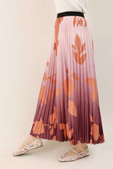 OMBRE BLOOM SKIRT-RUST