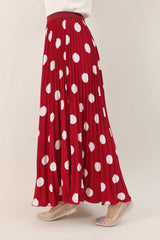 FESTIVE CHARM SKIRT-RED