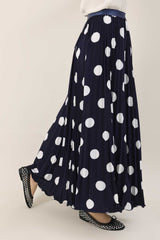 FESTIVE CHARM SKIRT-NAVY