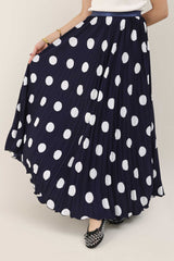 FESTIVE CHARM SKIRT-NAVY