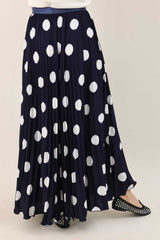 FESTIVE CHARM SKIRT-NAVY