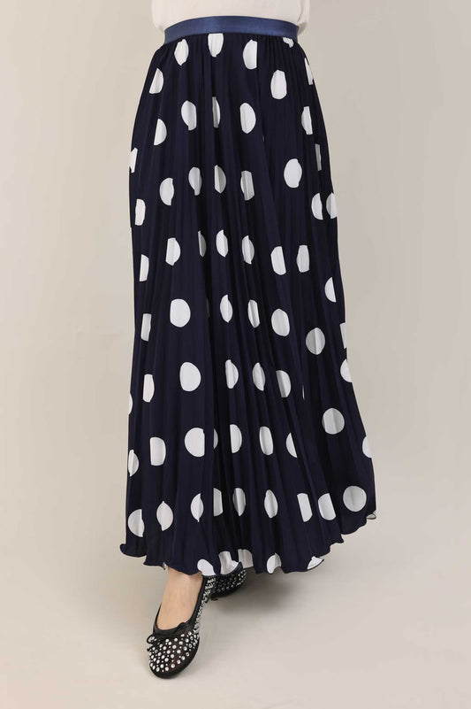 FESTIVE CHARM SKIRT-NAVY