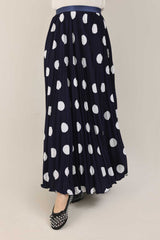 FESTIVE CHARM SKIRT-NAVY