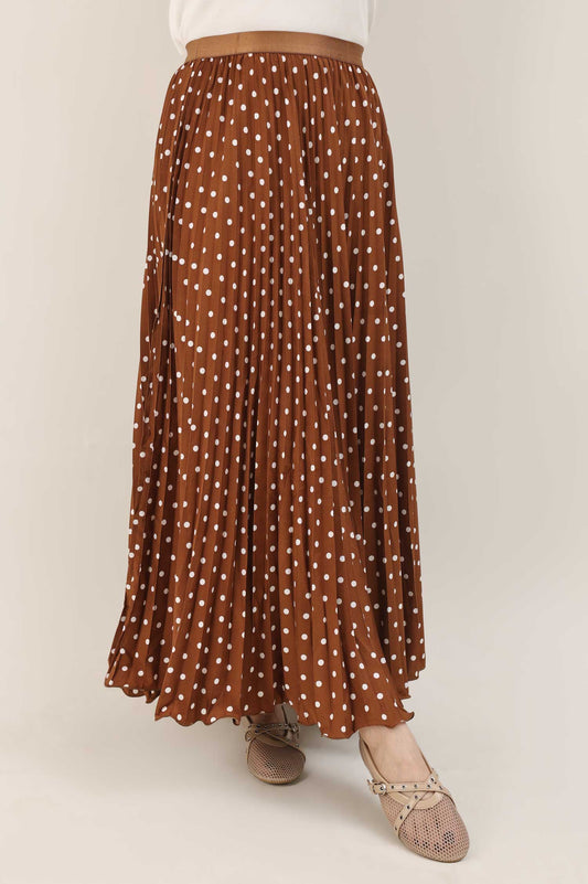 PETAL FLARE SKIRT-MUSTARD