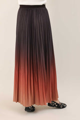 MIDNIGHT FLOUNCE SKIRT-BROWN