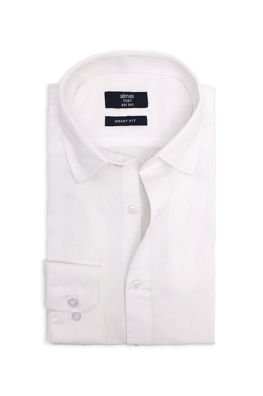 MICRO PATTERN OFFICE SHIRT-WHT