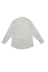CROWN ELEGANT BAND NECK SHIRT-GREY