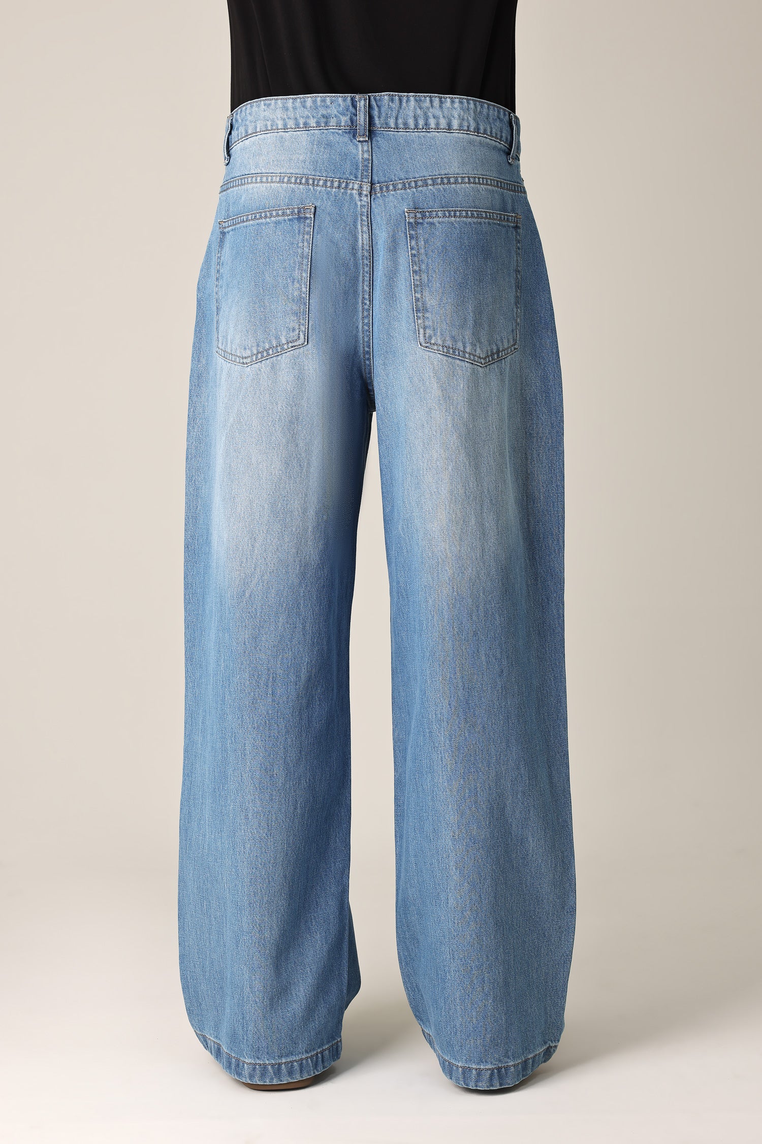WIDE LEG BAGGY JEANS-LT/BLUE