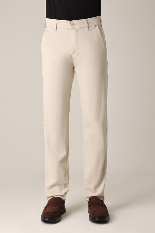 STRAIGHT FIT CHINO PANT-KHAKI