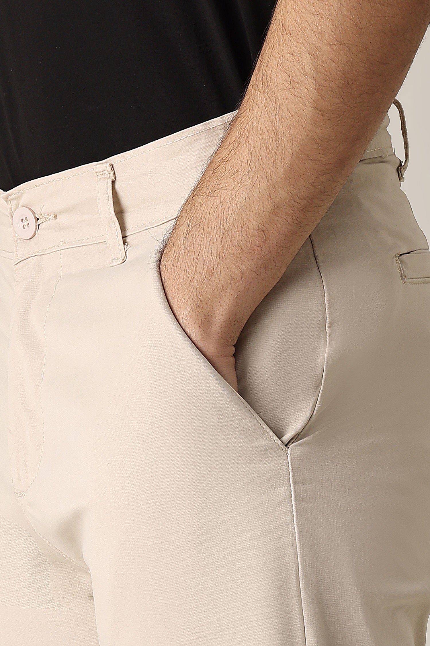 STRAIGHT FIT CHINO PANT-KHAKI