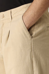 SINGLE PLEAT RELAXED TROUSER-KHAKI