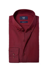 SIGNATURE OXFORD SMART SHIRT-BURGUNDY