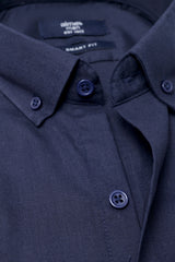 SIGNATURE OXFORD SMART SHIRT-NAVY