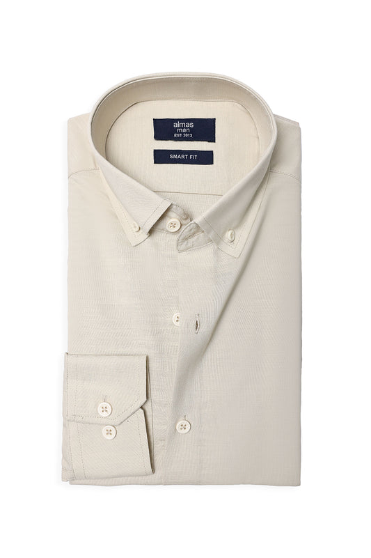 SIGNATURE OXFORD SMART SHIRT-BEIGE