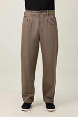 ELEGANT TAPER STRUCTURE PANT-LT/BROWN
