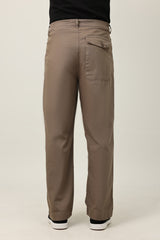 ELEGANT TAPER STRUCTURE PANT-LT/BROWN