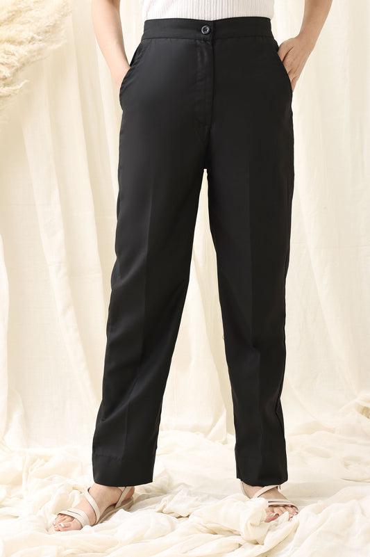 MOCHA STRAIGHT PANT-BLACK