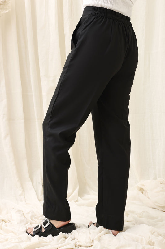 MOCHA STRAIGHT PANT-BLACK