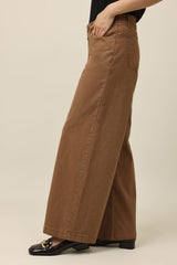 TRUEWIDE COTTON PANT-BROWN