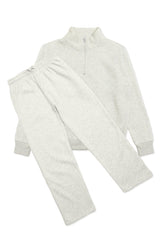 HIGH NECK CASUAL LOUNGE CO-ORD-OATMEAL