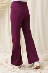 MULBERRY BLOOM SCULPT PANT-MAROON
