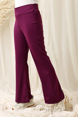 MULBERRY BLOOM SCULPT PANT-MAROON