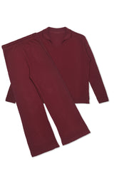 STYLISH BLEND CO-ORD-BURGUNDY