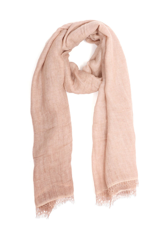 LACE SOPHISTICATED SCARF-PINK