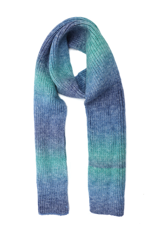 SOFT BLEND KNIT SCARF-BLUE