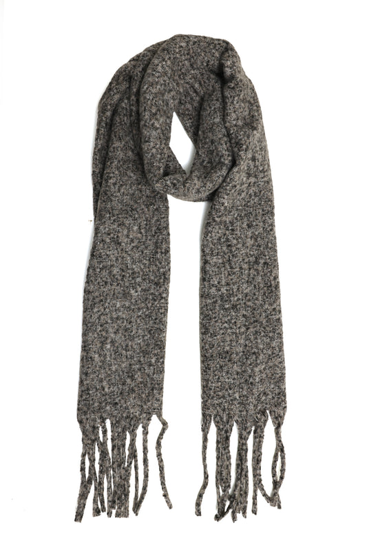 SHADOW WOOLEN SCARF-BROWN