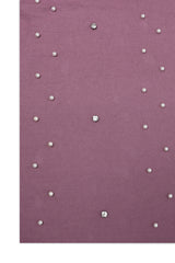 SILKEN CRYSTAL STUD SCARF-DK/PINK