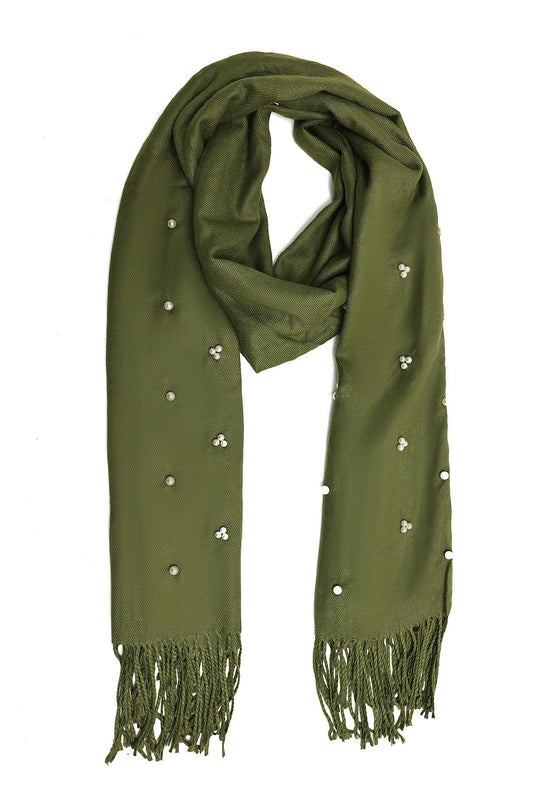 GLORY ELEGANT WINTER SCARF-OLIVE/GREEN