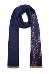 ABSTRACT ESSENTIAL SCARF-NAVY