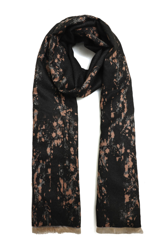 ABSTRACT ESSENTIAL SCARF-BLACK