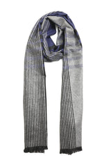 CLASSIC CHECK TARTAN SCARF-GREY/BLUE