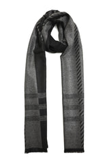 CROSSHATCH SHADE SCARF-DK/GREY