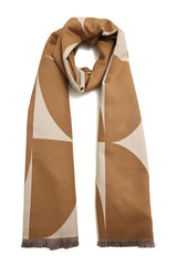 ARC WEAVE SCARF-BEIGE